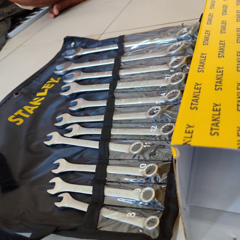 Kunci ring pas set kombinasi 11pcs combination wrench STANLEY