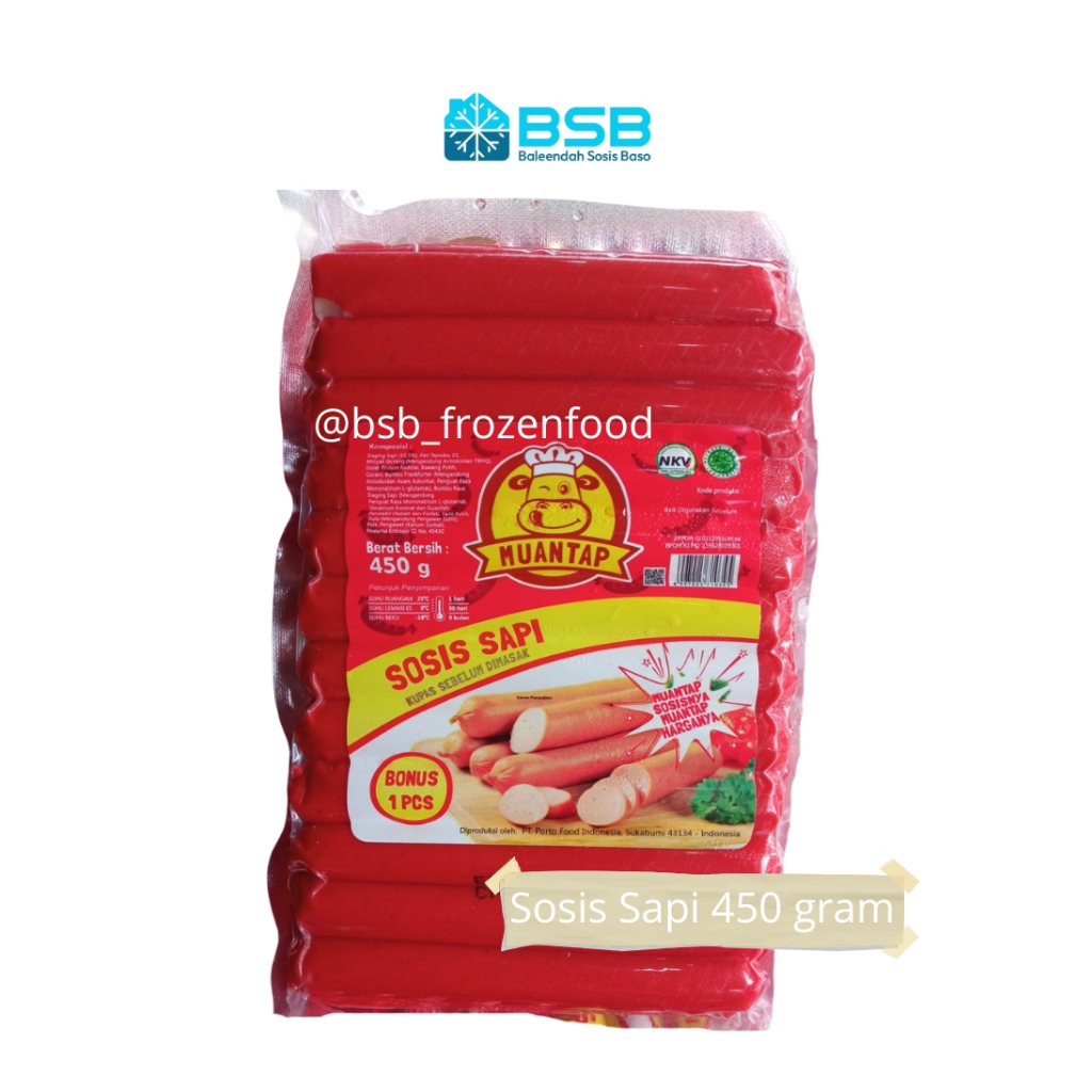 

MUANTAP Sosis Sapi Long 450 gram 1 kg Sosis Sapi Goreng Original