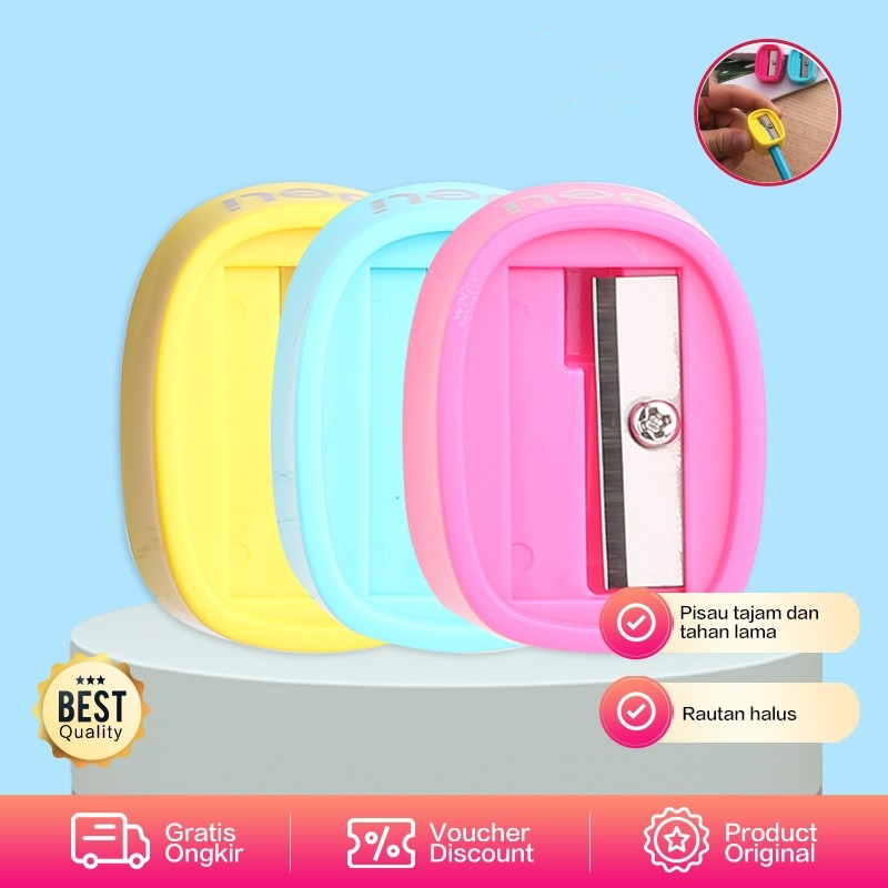 

Deli Jakarta / Deli-ER00803 Pencil Sharpener / Pencil Sharpener With Canester 1 Hole / Rautan Pensil Putar Pisau Tajam Yang Lagi Viral Karakter Lucu Aesthetic Murah Berkualitas Dan Tahan Lama Model 1 Lubang 8 Mm / Deli X Agnez Mo