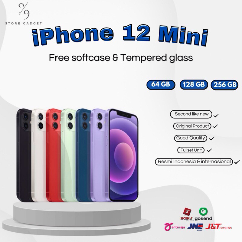 IPHONE 12 MINI 64 128 256GB FULLSET SECOND INTER IBOX