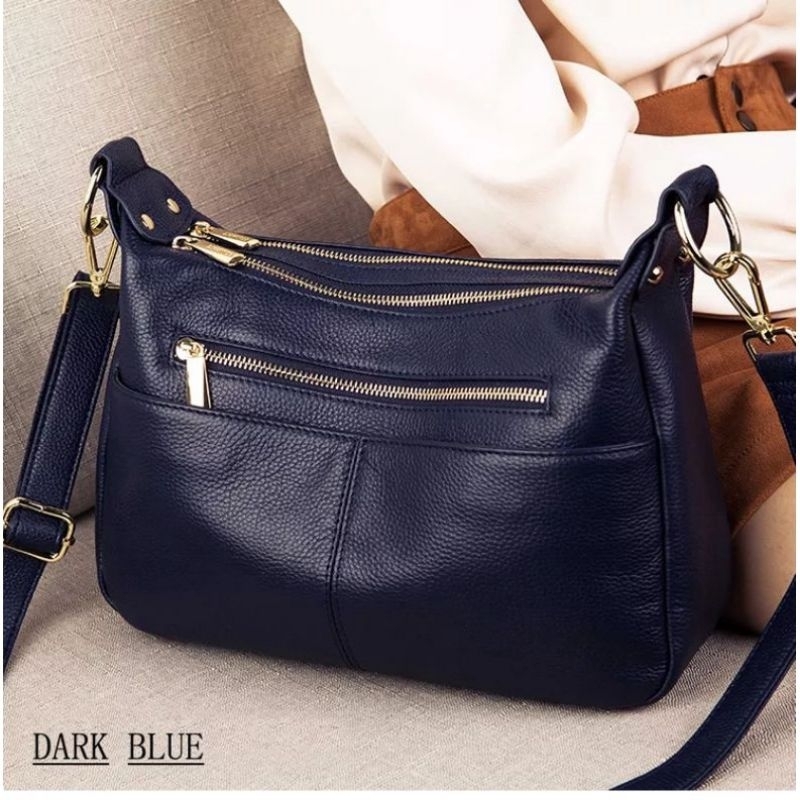 (SIZE XL)TAS KULIT WANITA TAS KULIT SELEMPANG TAS WANITA KULIT ASLI GARUT