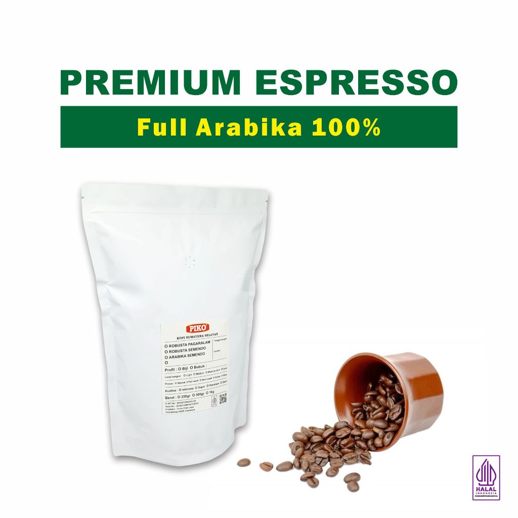 

Kopi Espresso Blend Arabika Premium 1kg Semendo Biji Kopi Bubuk
