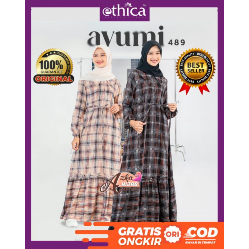 GAMIS ETHICA AYUMI 489 TERBARU / GAMIS ETHICA ORIGINAL / BAJU GAMIS TERBARU 2024 / GAMIS MODERN / GA