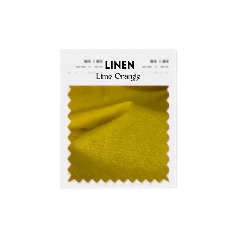 Kain Bahan 100% Katun Linen Lime Orange