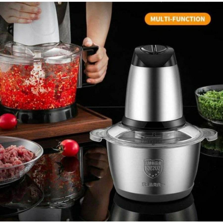 STAINLESS BLENDER DAGING BLENDER ELEKTRIK STEEL MEAT GRINDER BLENDER MULTIFUNGSI X-01