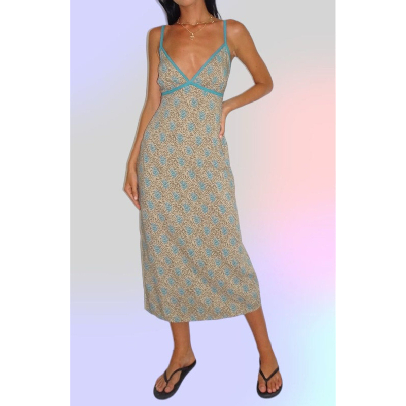 Dress midi floral summer y2k