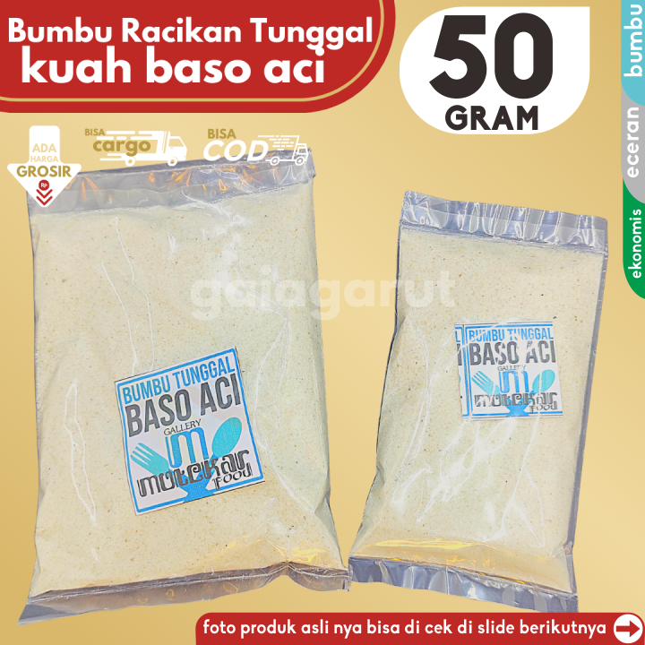 

BUMBU TUNGGAL Kuah BASO ACI isi 50gr by GG (Bisa COD/Grosir/Kargo)