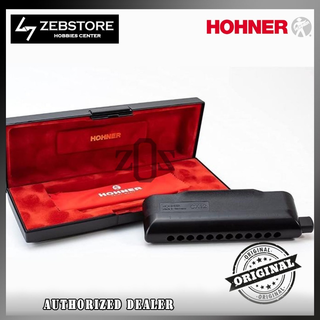 Harmonica Chromatic Hohner CX12 Schwarz 7545 12 Holes Black
