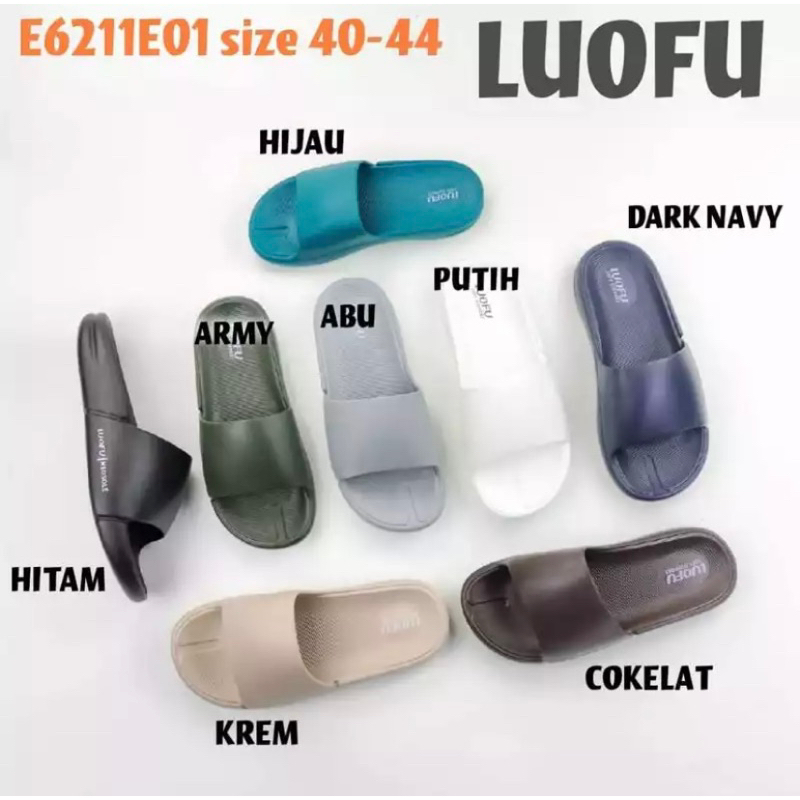 Sandal pria kokop luofu Sandal jelly karet pria Sandal pria sandal luofu import size40-44