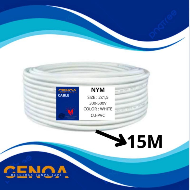 KABEL LISTRIK NYM 2X1,5 ENGKEL 15M GENOA