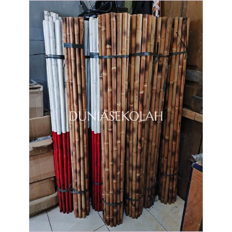 Tongkat Pramuka Bahan Rotan Toya Polos Merah Putih Termurah