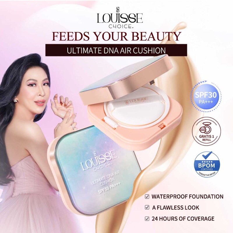 LOUISSE CHOICE Ultimate DNA Air Cushion / Cushion Bedak Foundation Makeup Louise Scarlett