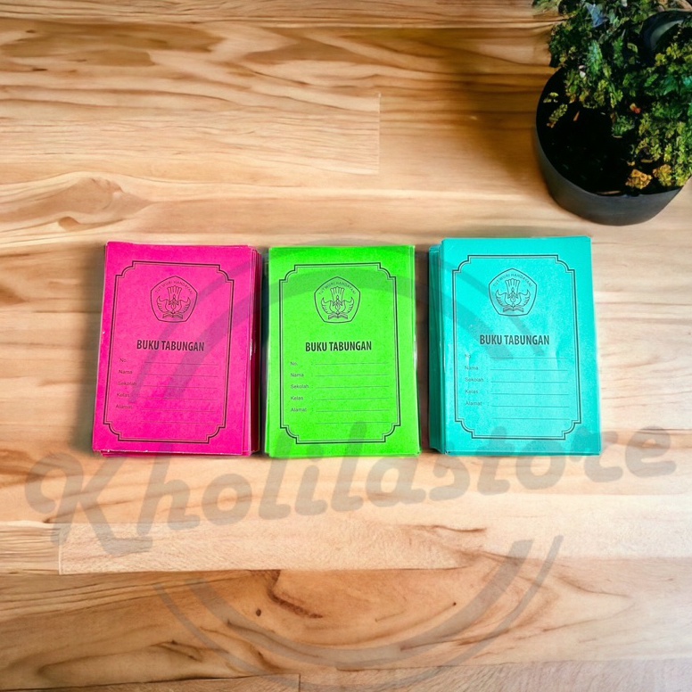 

KODE U87F 5 pcs Buku Tabungan Kecil Warna Polos Murah