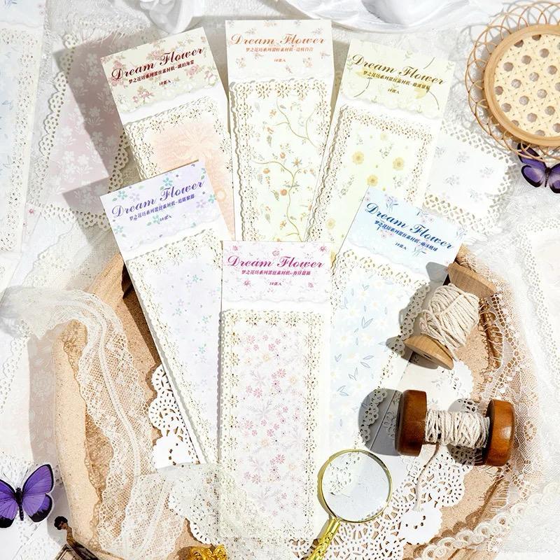 

10Pieces/Pack Lace Material Paper Dream Florist Series