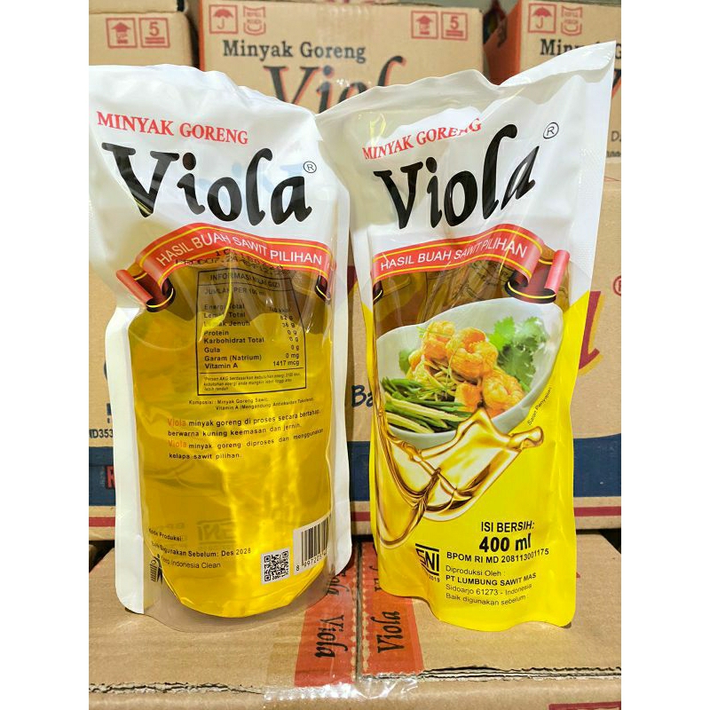 

Minyak goreng viola pouch 400 ml