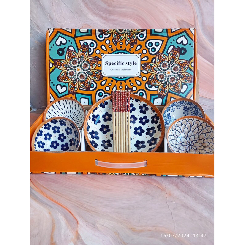 MANGKOK JEPANG SET KERAMIK / HAMPERS WEDDING / MANGKOK SET KERAMIK / KADO PERNIKAHAN