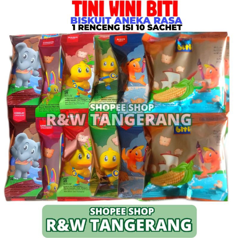 

Tini Wini Biti Biskuit Aneka Rasa Kemasan Renceng Isi 10 Sachet