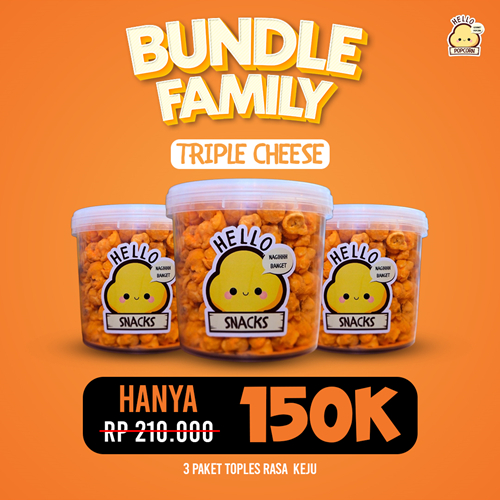 

(Trio Cheese) 3 Toples Cheese Hello! Popcorn Medium