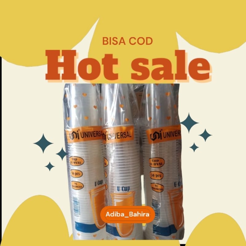 

1 PAK GELAS 22/18 OVAL/DATAR UNIVERSAL [ISI 50 PCS]