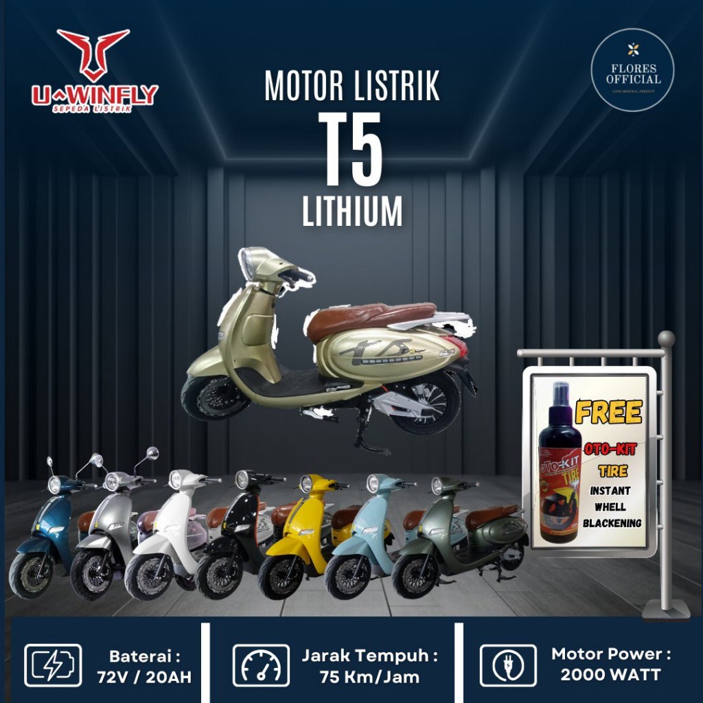 Motor Listrik Vespa Listrik T5 T 5 Uwinfly Indonesia