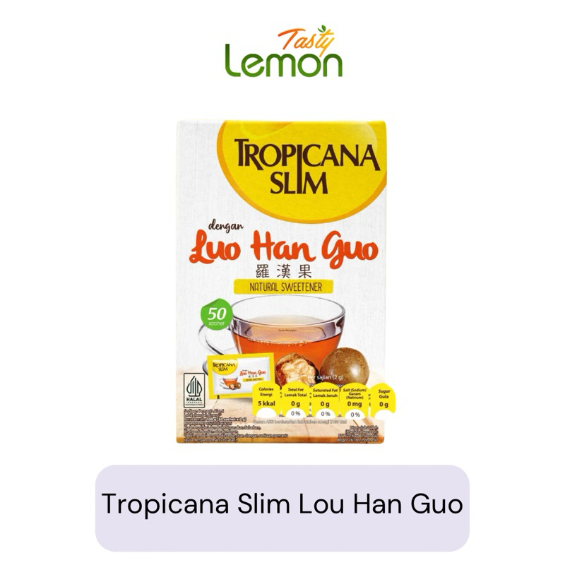 

Tropicana Slim Sweetener Luo Han Guo 50 Sachet