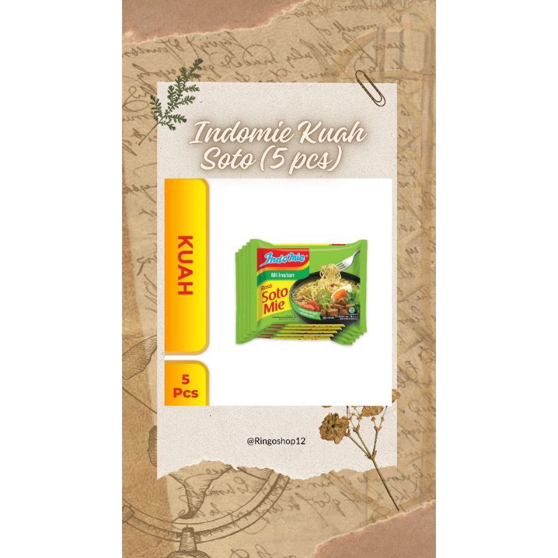 

Indomie Kuah 5 pcs