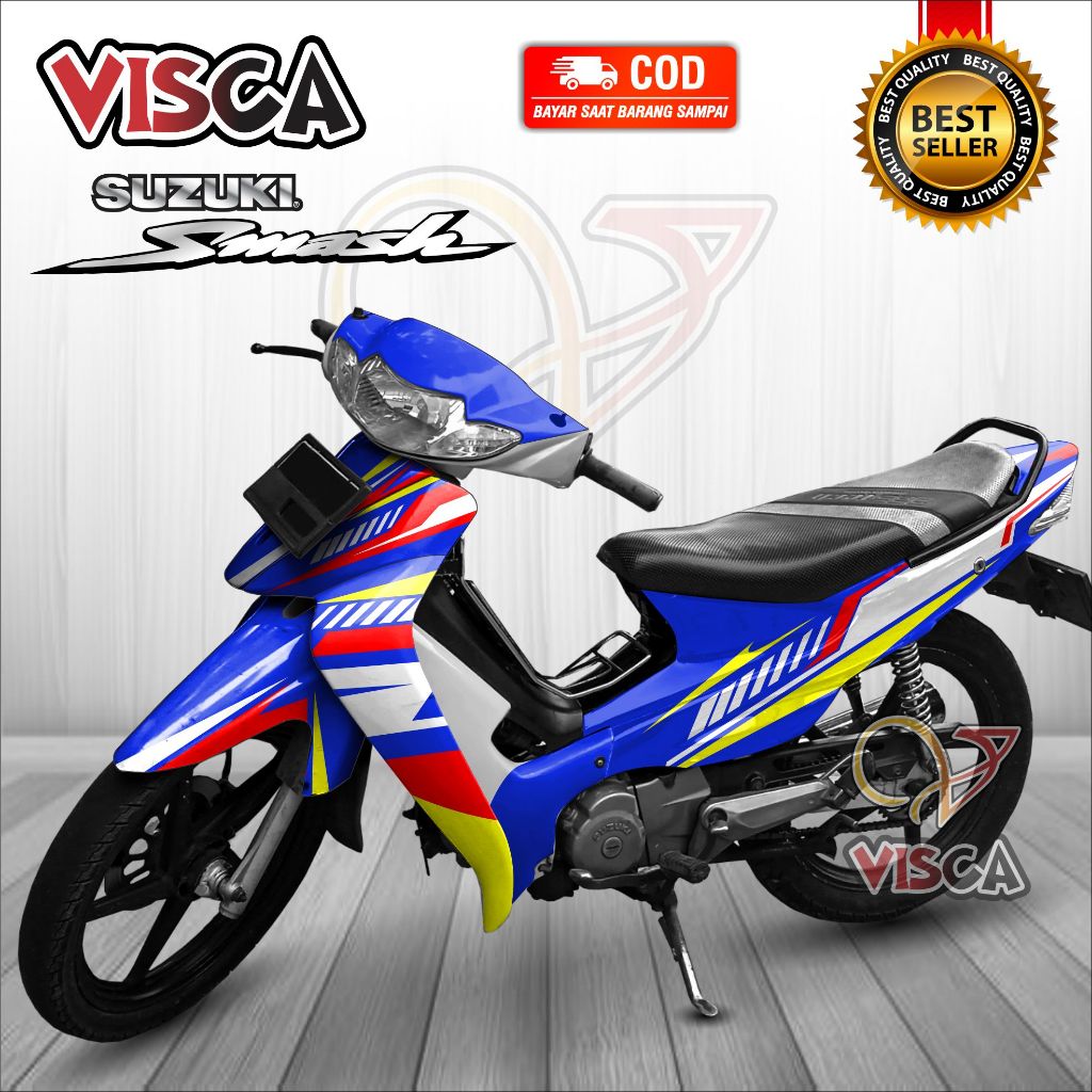 (BISA COD) Decal Smash 110 Lama Full Body / Stiker Striping Smash Lama Variasi / Dekal Smash Old Ful