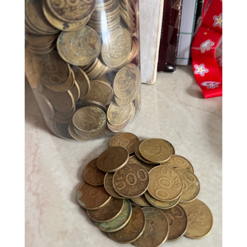 Uang Logam Koin / Coin 500 Rupiah Kuningan