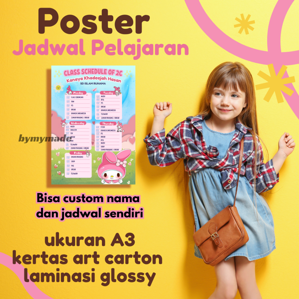 

JADWAL PELAJARAN CUSTOM REQUEST NAMA ANAK PEREMPUAN TEMA DAN JADWAL POSTER CLASS SCHEDULE JADWAL KELAS MURAH CUSTOM
