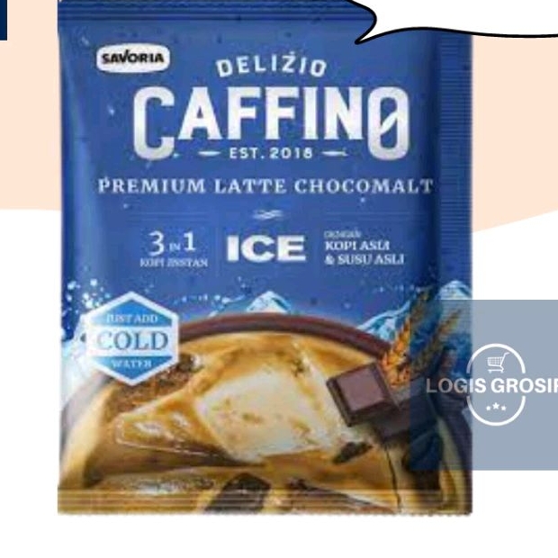 

Caffino Delizio Premium Latte Chocomalt Ice Es Cokelat Sachet Renceng