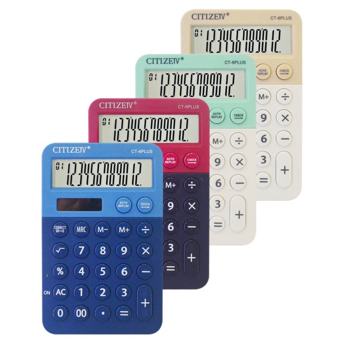 

KODE C43S Kalkulator Mini Calculator Citizeiv CT6 Plus 12 Digits Mirip Citizen