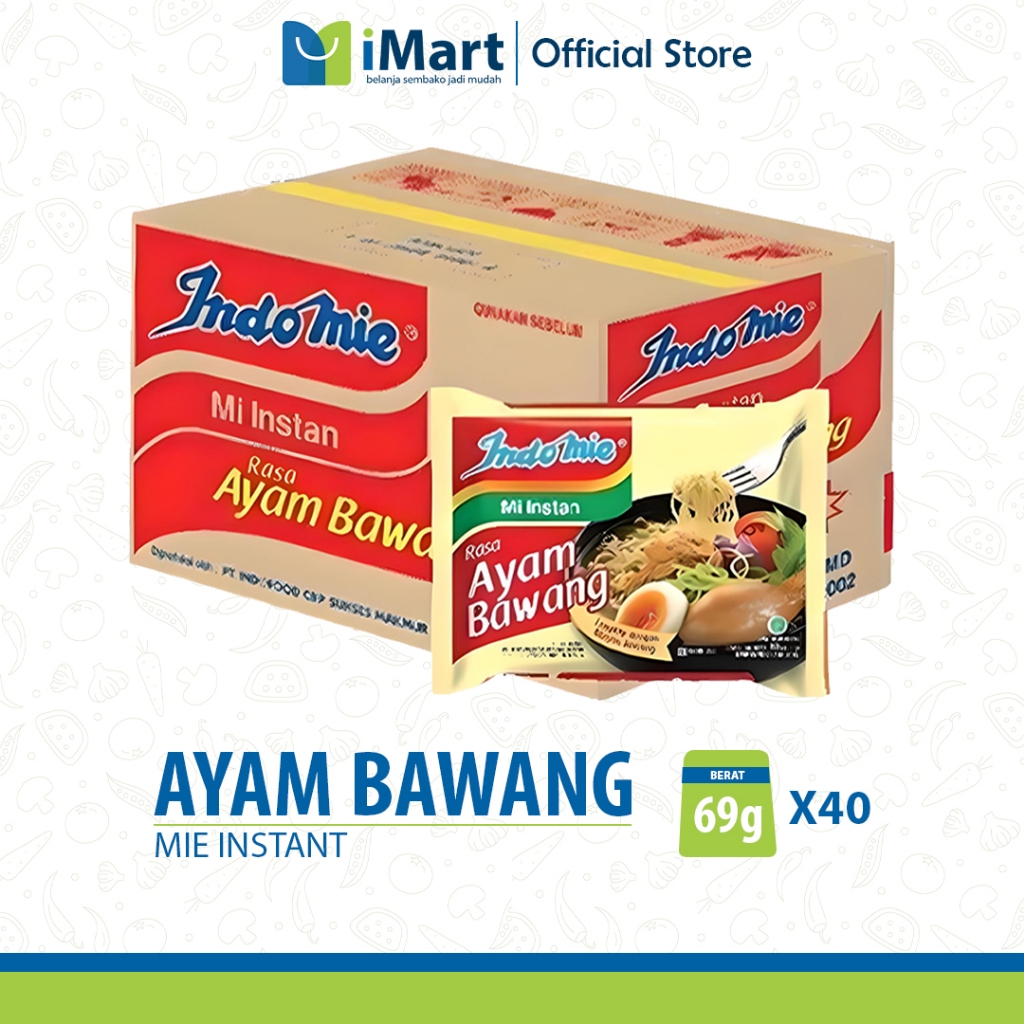 

Indomie Mi Instant Ayam Bawang 69g 1 Kardus isi 40pcs