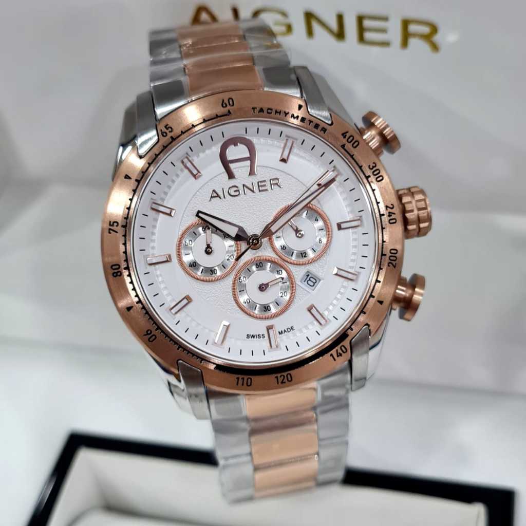 Jam Tangan Aigner Vigevano AGW236000 Chronograph Date Stainless Ori