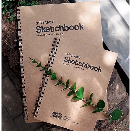 

KODE P6T9 Buku Sketsa Artemedia Sketchbook Wired A4 Craft Cover Jilid Spiral