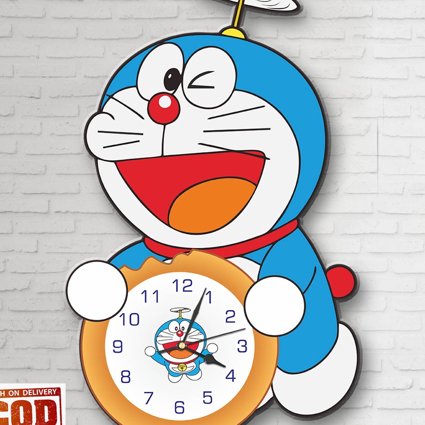 Kilat JAM DINDING UNIK KARAKTER DORAEMON  JAM DINDING KARAKTER LUCU  HIASAN DINDING KAMAR DORAEMON