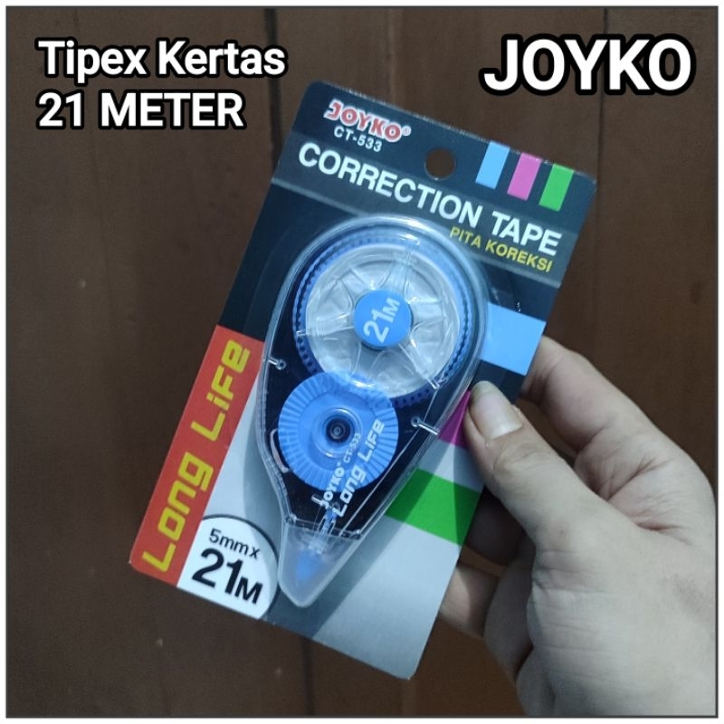 

Correction Tape CT 533 JOYKO ( Panjang 21 Meter )