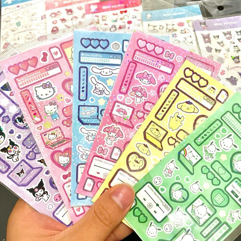 

stiker sanrio waterproof aesthetic untuk thumbler box photocard