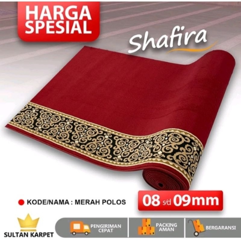 KARPET MASJID SHAFIRA 115 cm / TEBAL 9 mm / KARPET METERAN / SAJADAH MASJID / PER METER / WARNA MERA