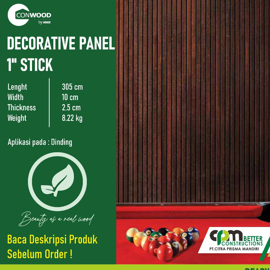 Conwood Dec Panel 1" Stick / Plank 1"