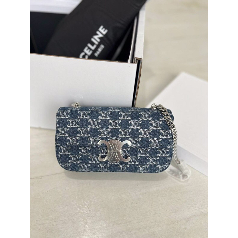 Tas Celine Claude Triomphe Denim Shw 20cm