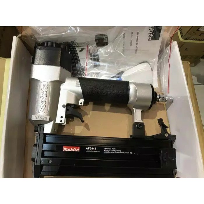 Air Nailer Gun Tacker Pneumatic Nailer Gauge Makita Mesin Paku Tembak AF 504 Z