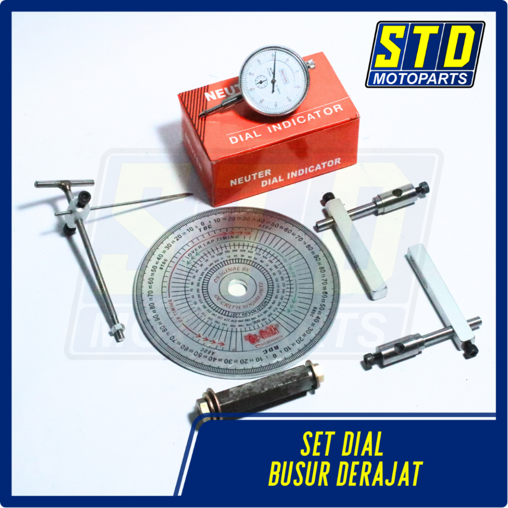 Set Dial Busur Derajat Motor Bengkel