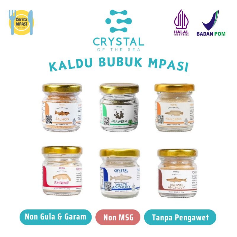 

Crystal Of The Sea Kaldu Bubuk MPASI Pengganti Garam, Kaldu Bayi & Anak