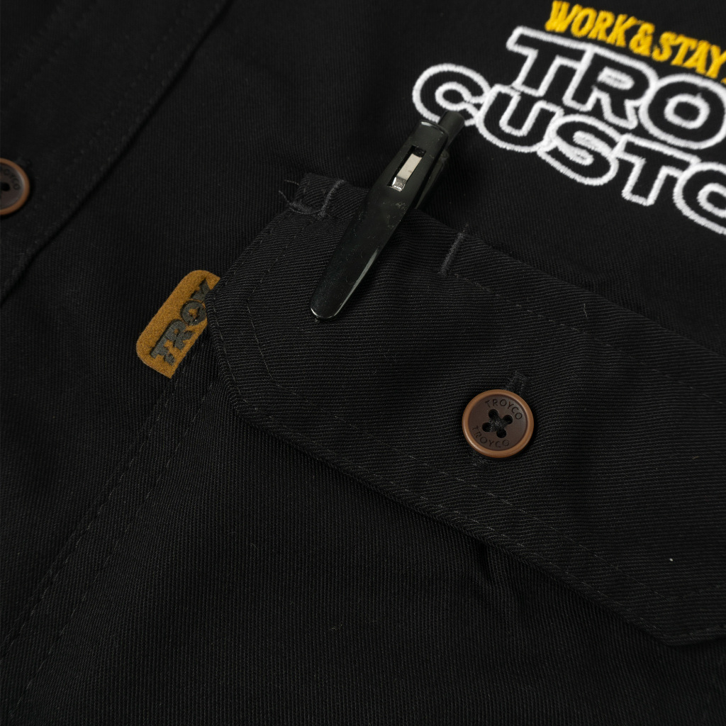 Troy Company Workshirt Workwear Engineers Black Finish - Kemeja Kerja Work Shirt Hitam WSD 2649