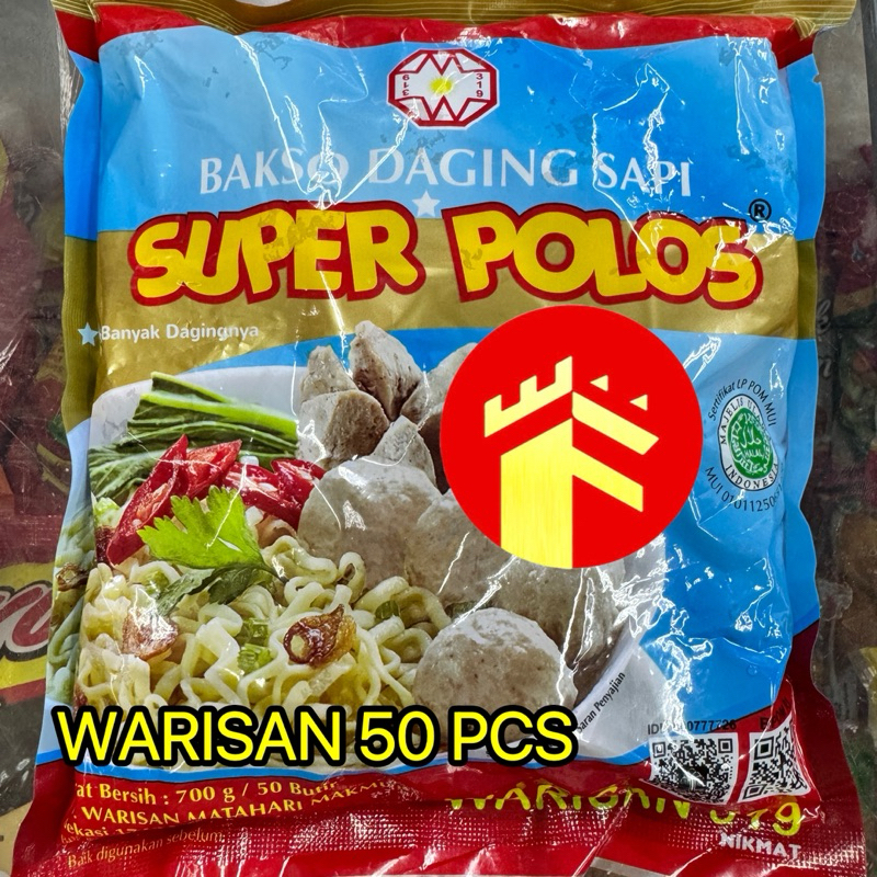 

BAKSO WARISAN SUPER POLOS 50 PCS 700 GR BASO WARISAN 319 SUPER POLOS 50 PCS BAKSO DAGING SAPI WARISAN SUPER POLOS 50 PCS 700 GR