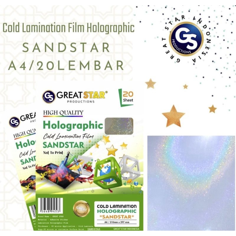 

Sicker Cold Lamination Holographic - Great Star (Pack)