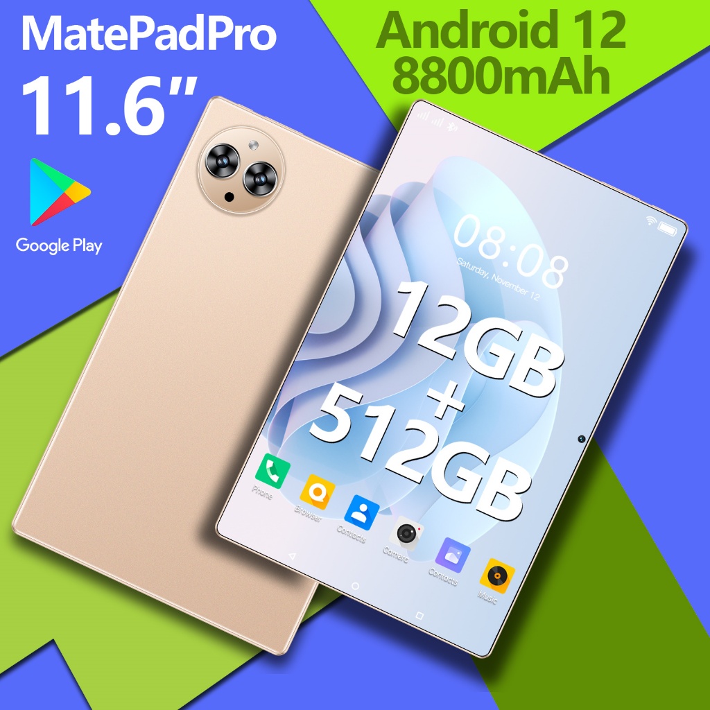 [Beli 1 Gratis 1] MatePadPro Tablet Murah 5G Baru Tab 11.6inch RAM 12GB+512GB ROM Tablet Pembelajara