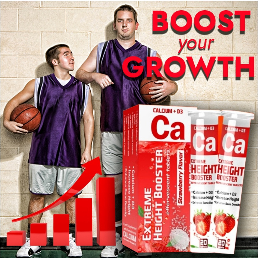 Extreme Height Booster Vitamin Ca+D3 Height Growth Essential Body Height Increase Enhancer