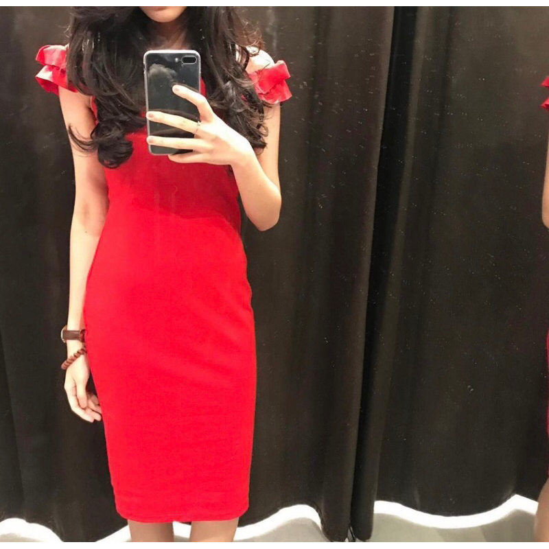 Red dress Zara Trafaluc