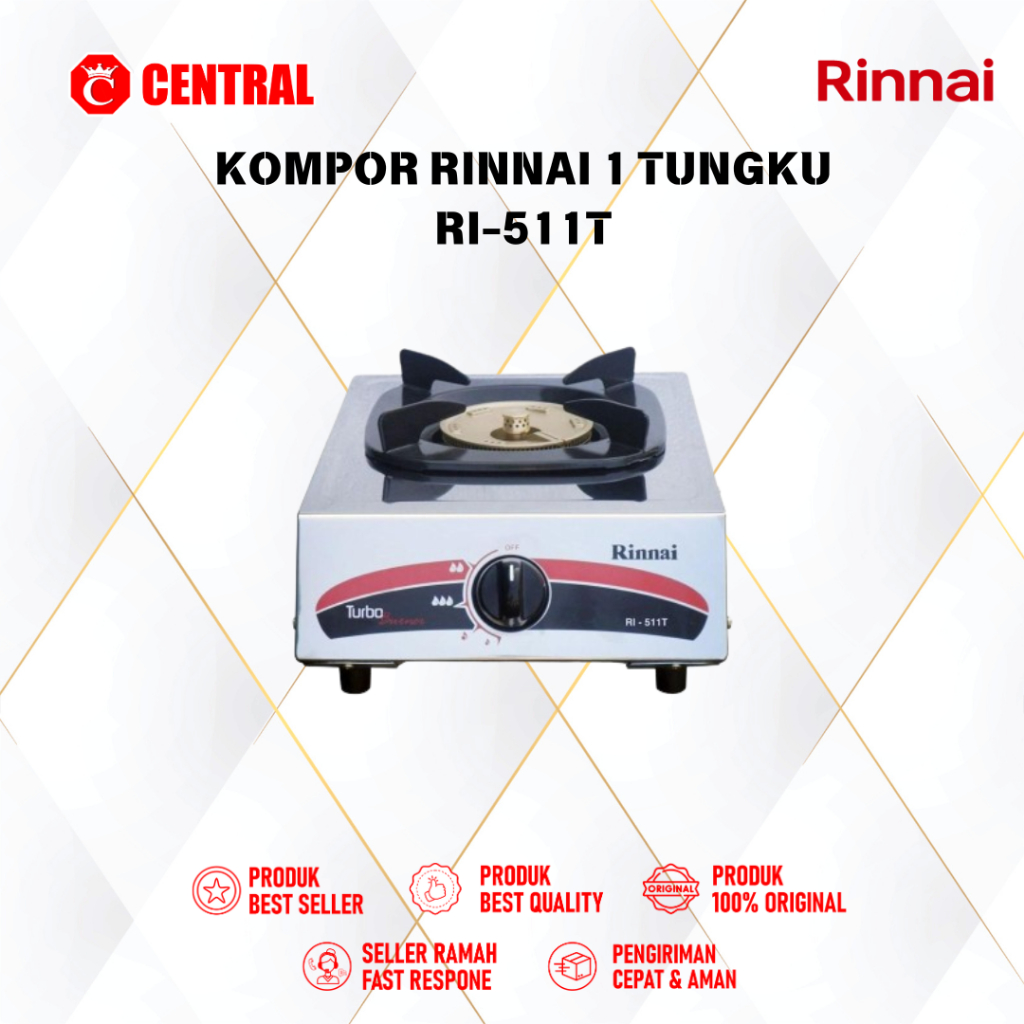 KOMPOR GAS RINNAI 1TUNGKU RI-511T / RI 511 T / RI511T